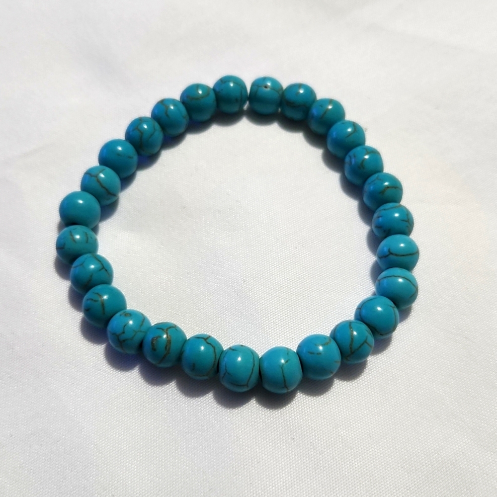 Turquoise blue Bracelet 6mm